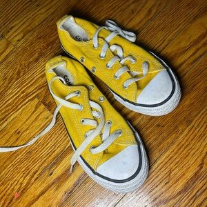 Kids Yellow converse sneakers